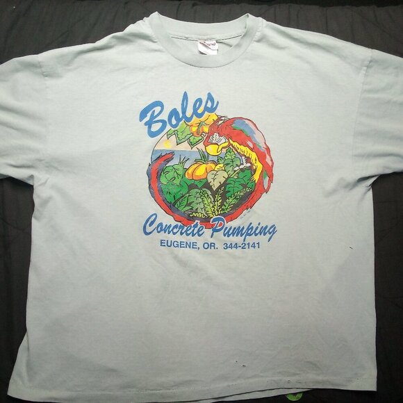 Vintage Boles Concrete Pumping Parrot Eugene Oregon T-Shirt - Picture 2 of 9